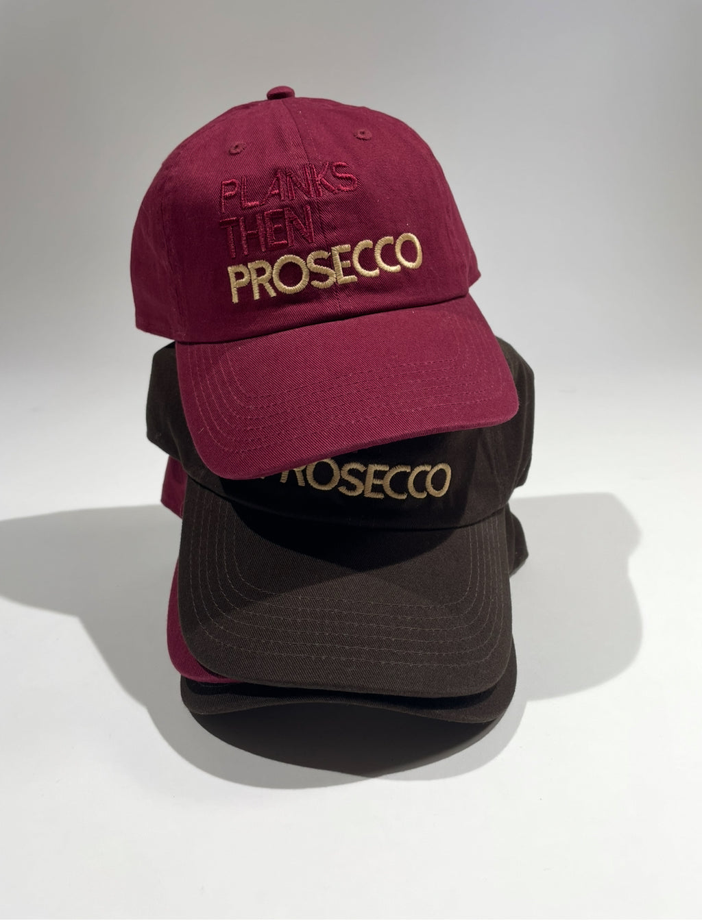 Planks then Prosecco Hat: Cherry