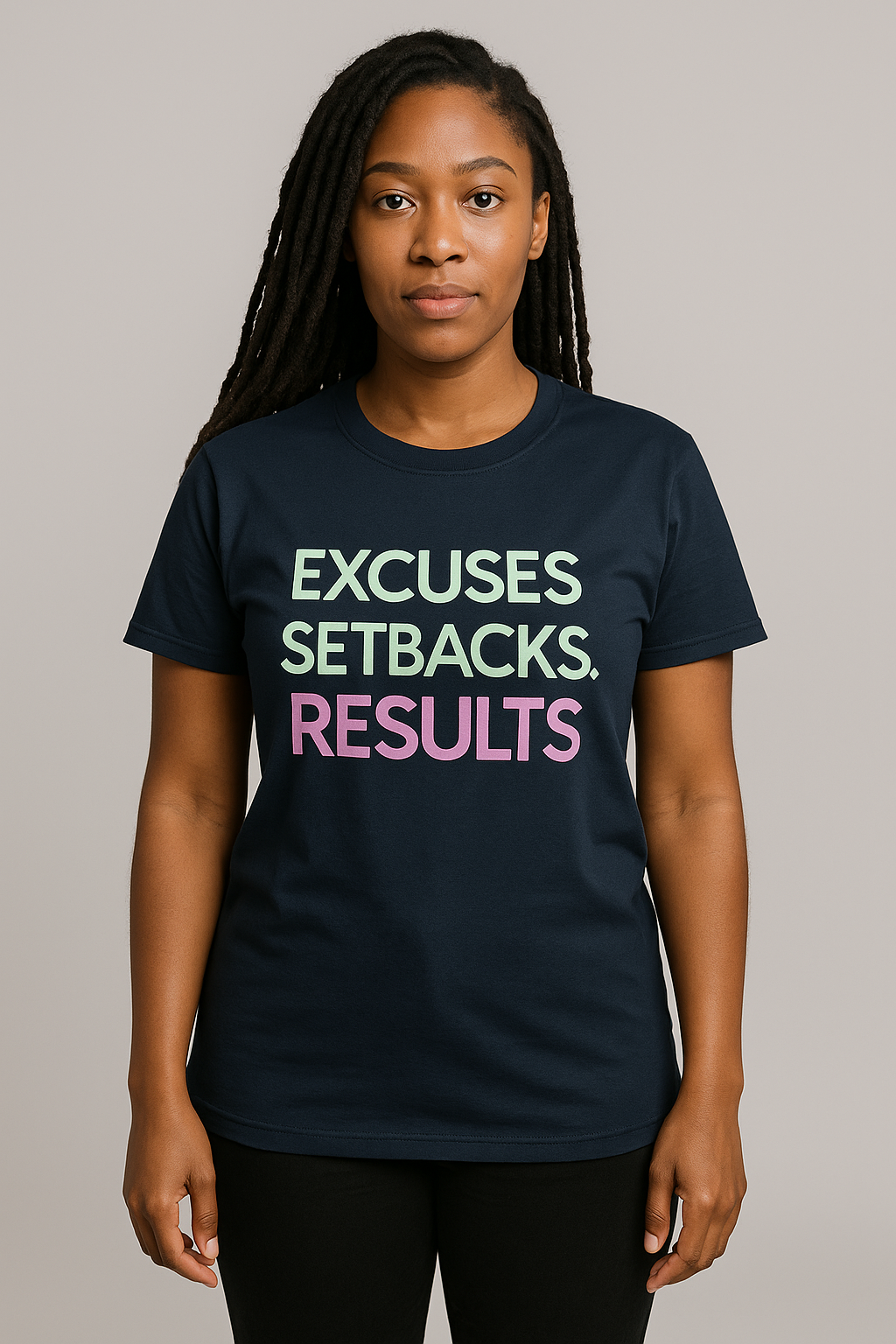 RESULTS T-Shirt: Black & Pink