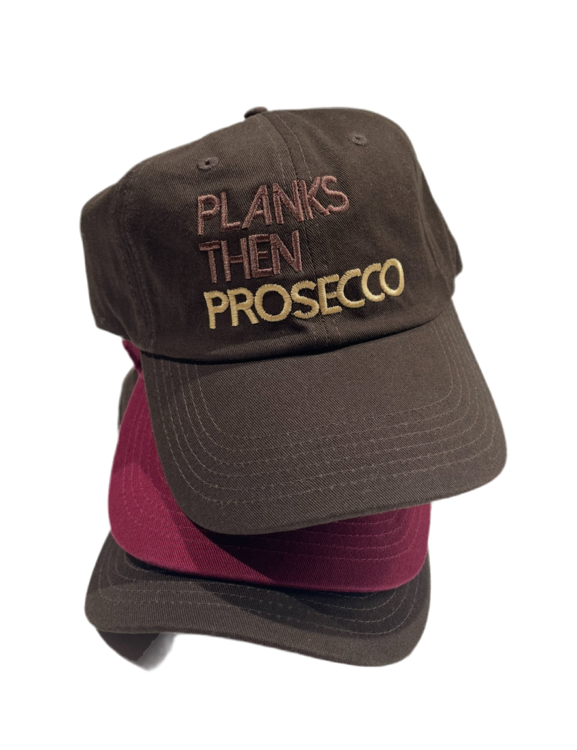 Planks then Prosecco Hat: Mocha