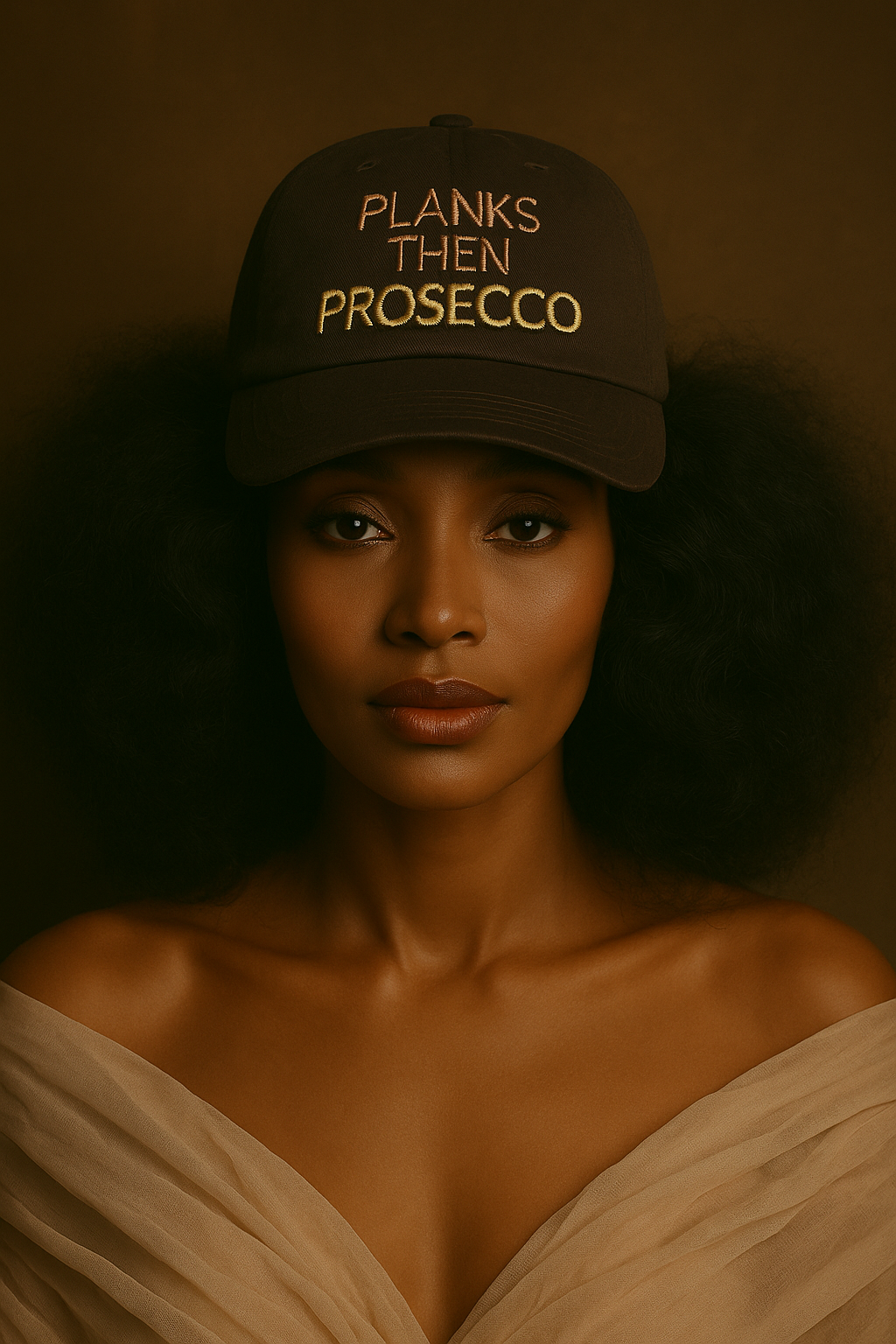 Planks then Prosecco Hat: Mocha