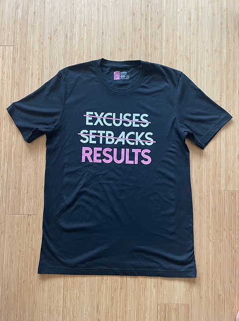 RESULTS T-Shirt: Black & Pink