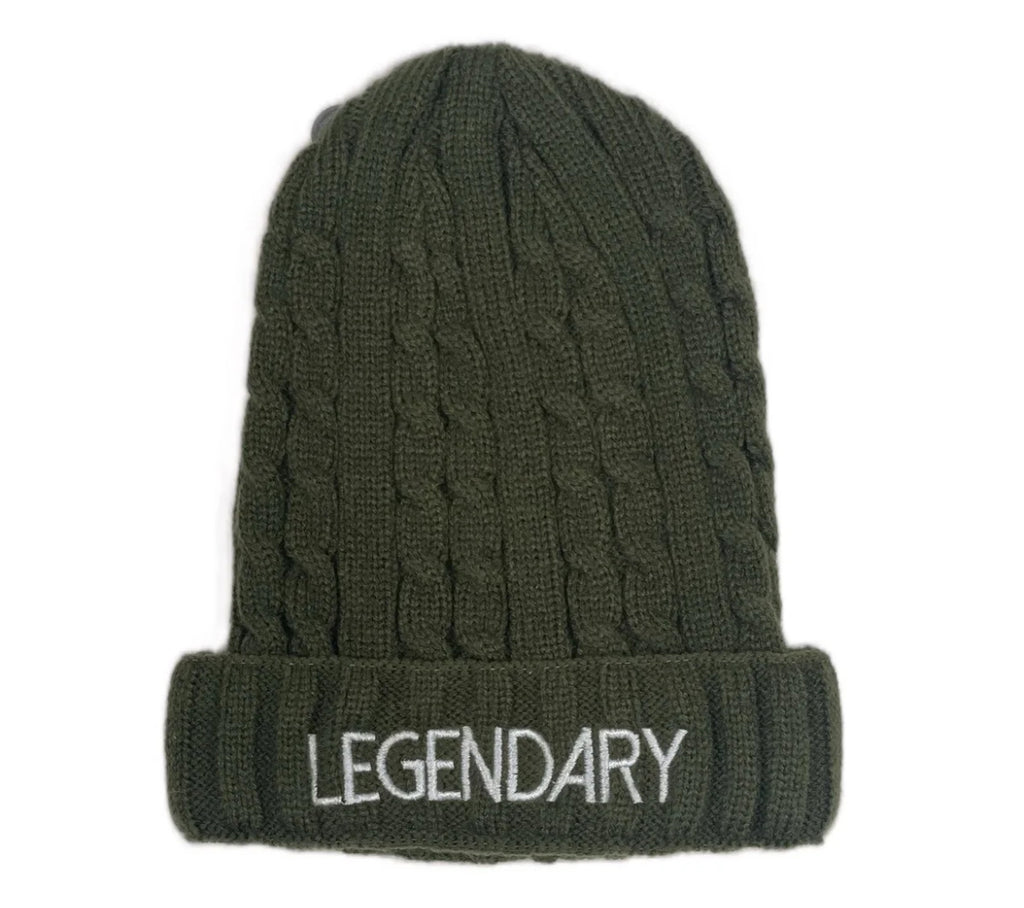 Legendary Beanie: Olive & White