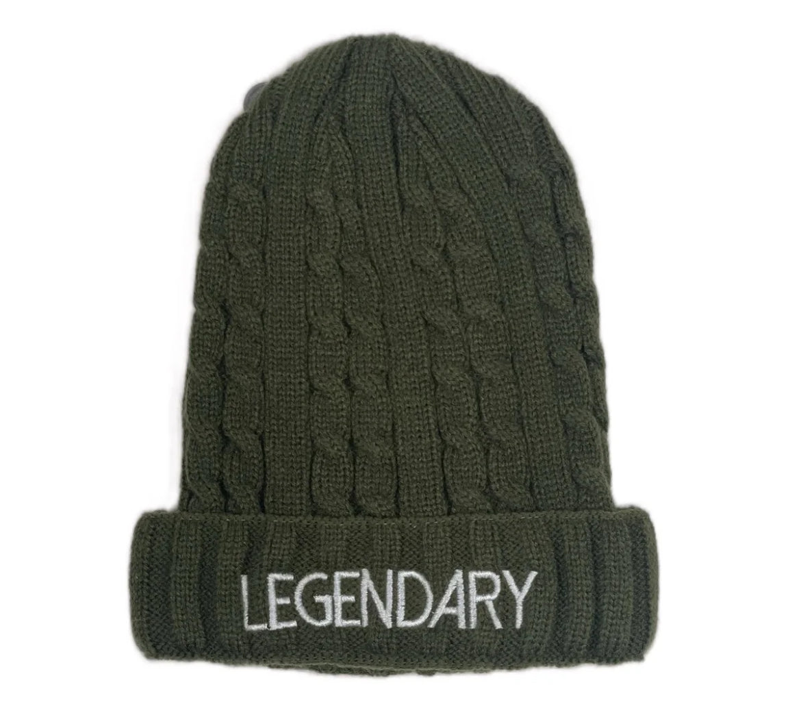 Legendary Beanie: Olive & White