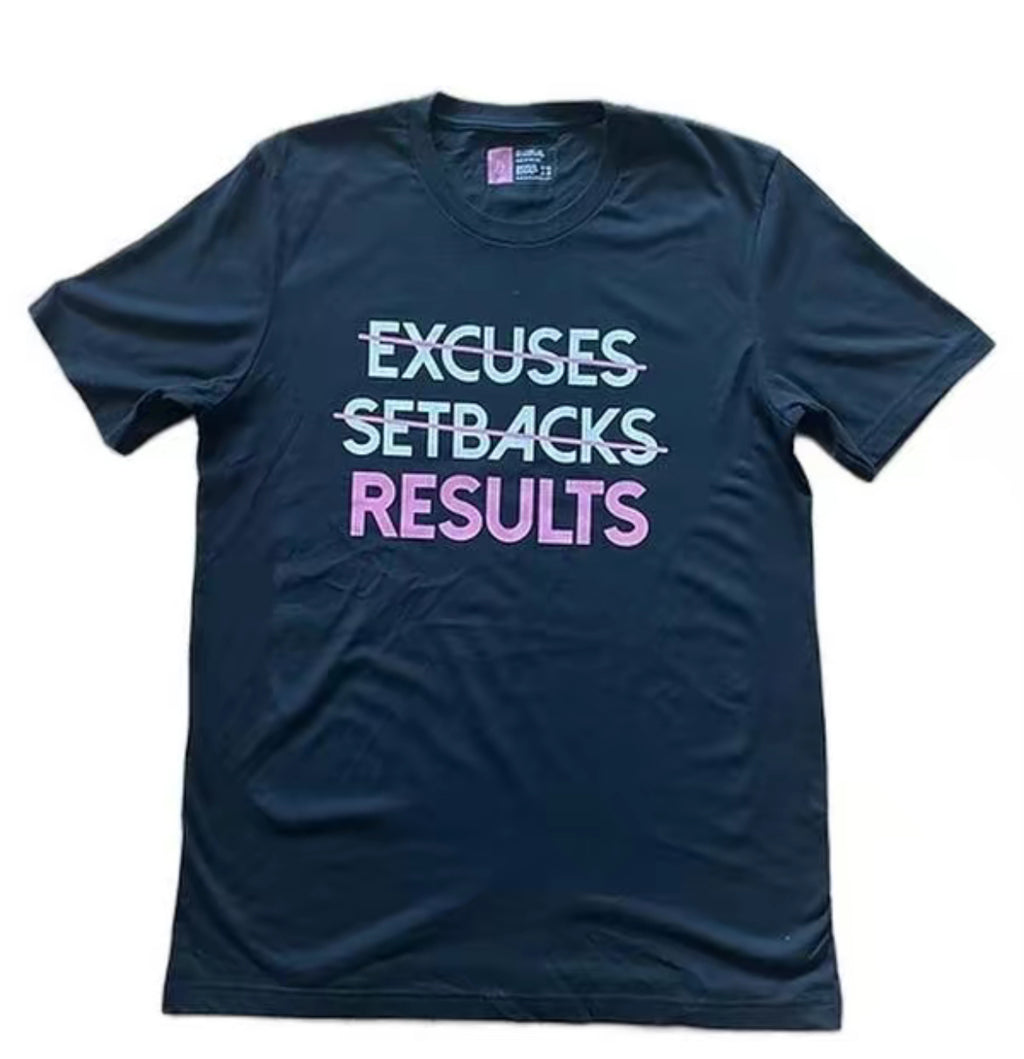 RESULTS T-Shirt: Black & Pink