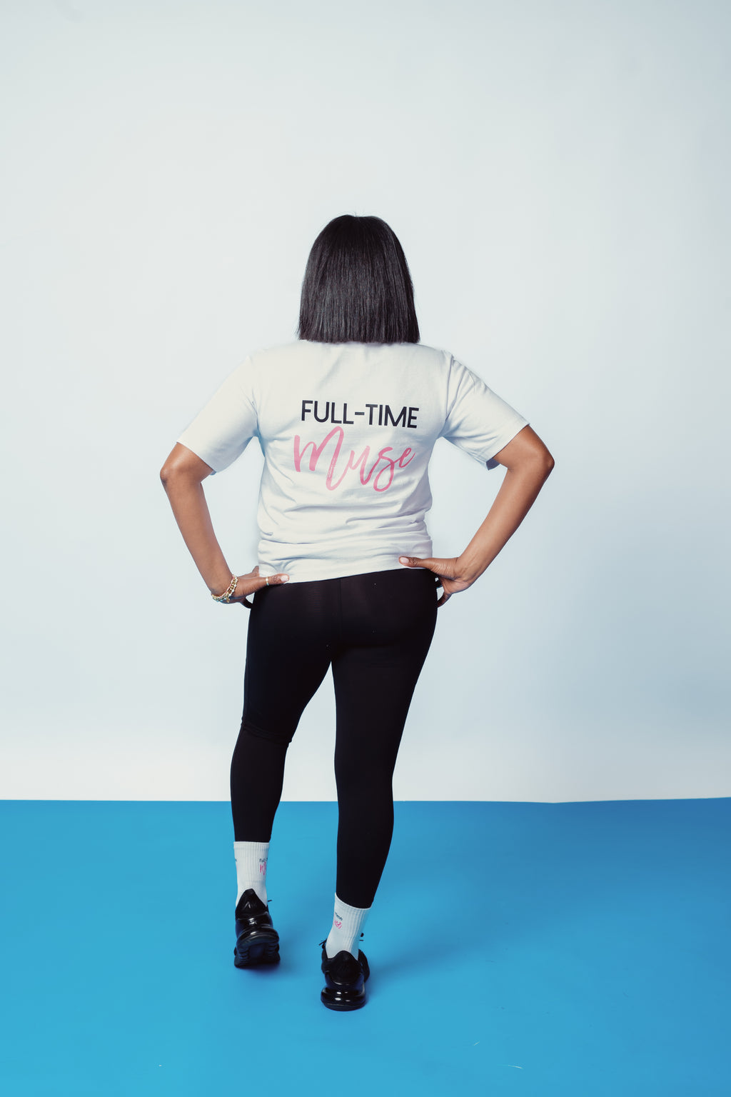 Full-Time Muse Statement Tee: White